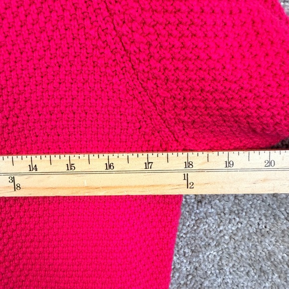 LL Bean Womens Fuchsia Pink Popcorn Knit Cotton Cardigan Sweater 0JBU1 Small - Picture 6 of 7